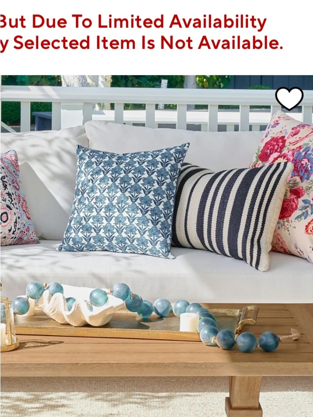 Set of 2 Pottery Barn Classic Striped Handwoven Indoor/Outdoor Lumbar Pillows